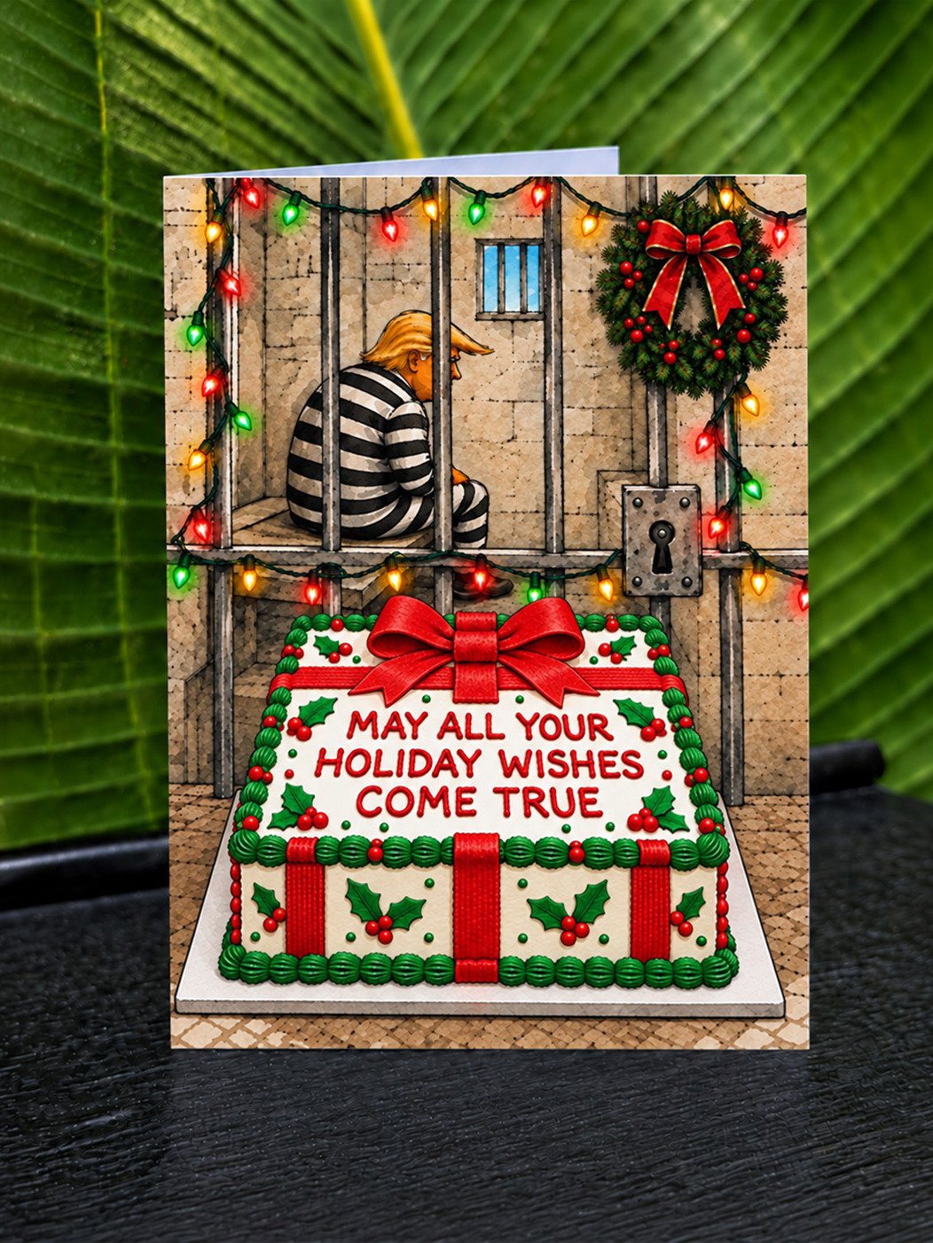 Funny TRUMP HATER HOLIDAY CHRISTMAS CARD: Anti-Trump Political Humor Gift | FDT product image (1)