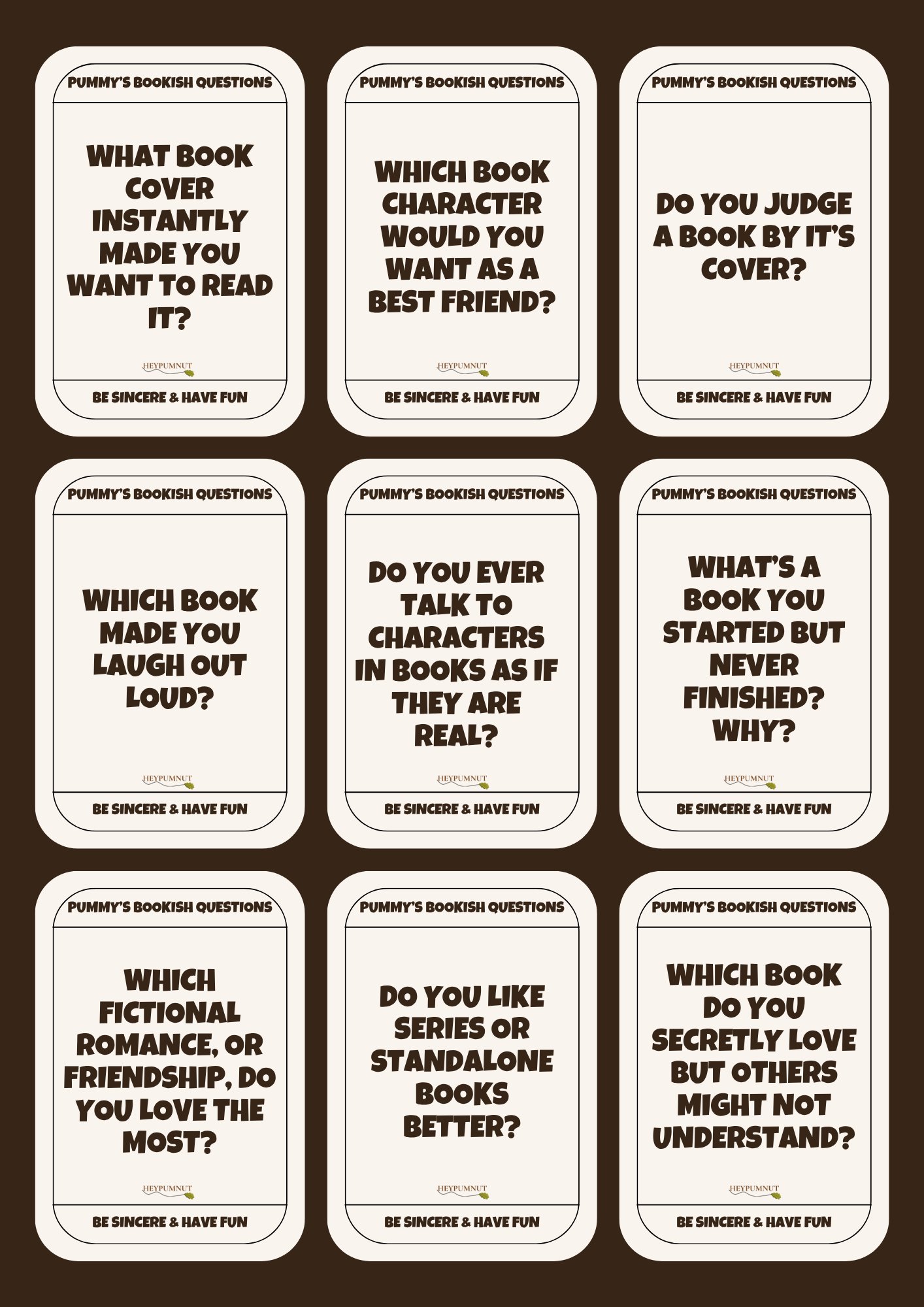 Pummy’s Bookish Questions (Free Printable PDF) product image (4)
