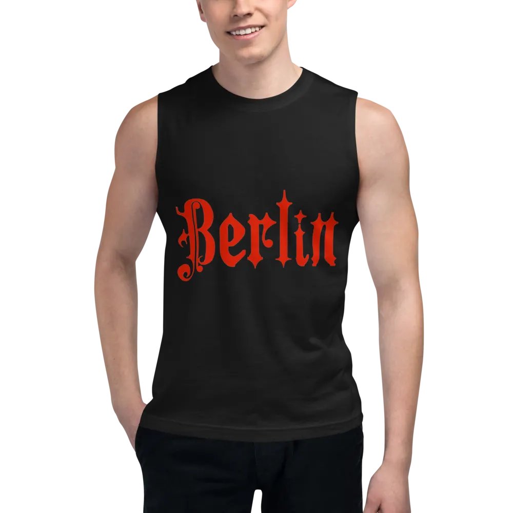 Berlin Gothic In Red Muscle Tank product image (6)