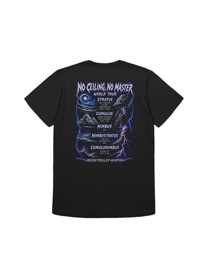 CLOUDS World Tour — Aviation Weather Line — Black Tee product image (2)