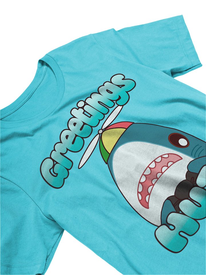 Greetings Huzz shark tee product image (2)