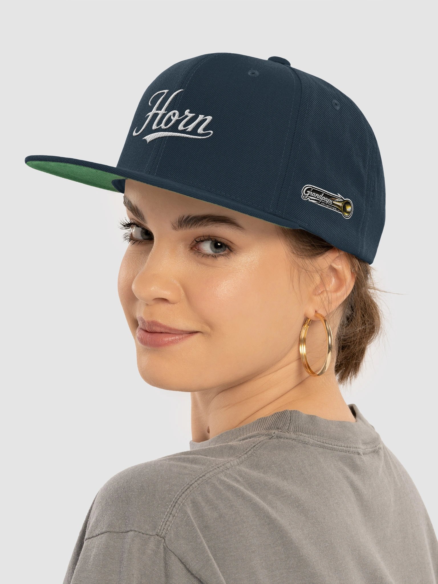 Cursive Horn Snapback (Grandpapi Edition) product image (19)