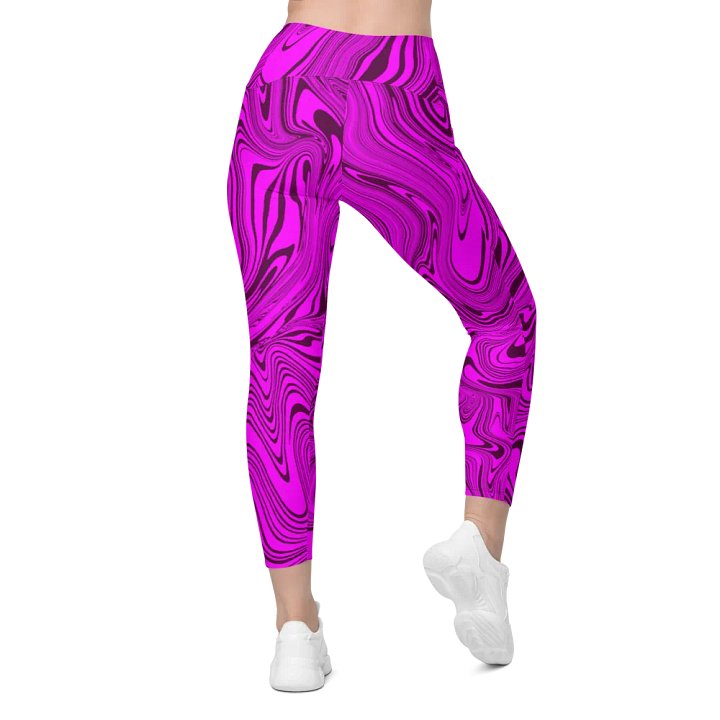 Leggings with Pockets - Abstract Purple Swirls product image (2)