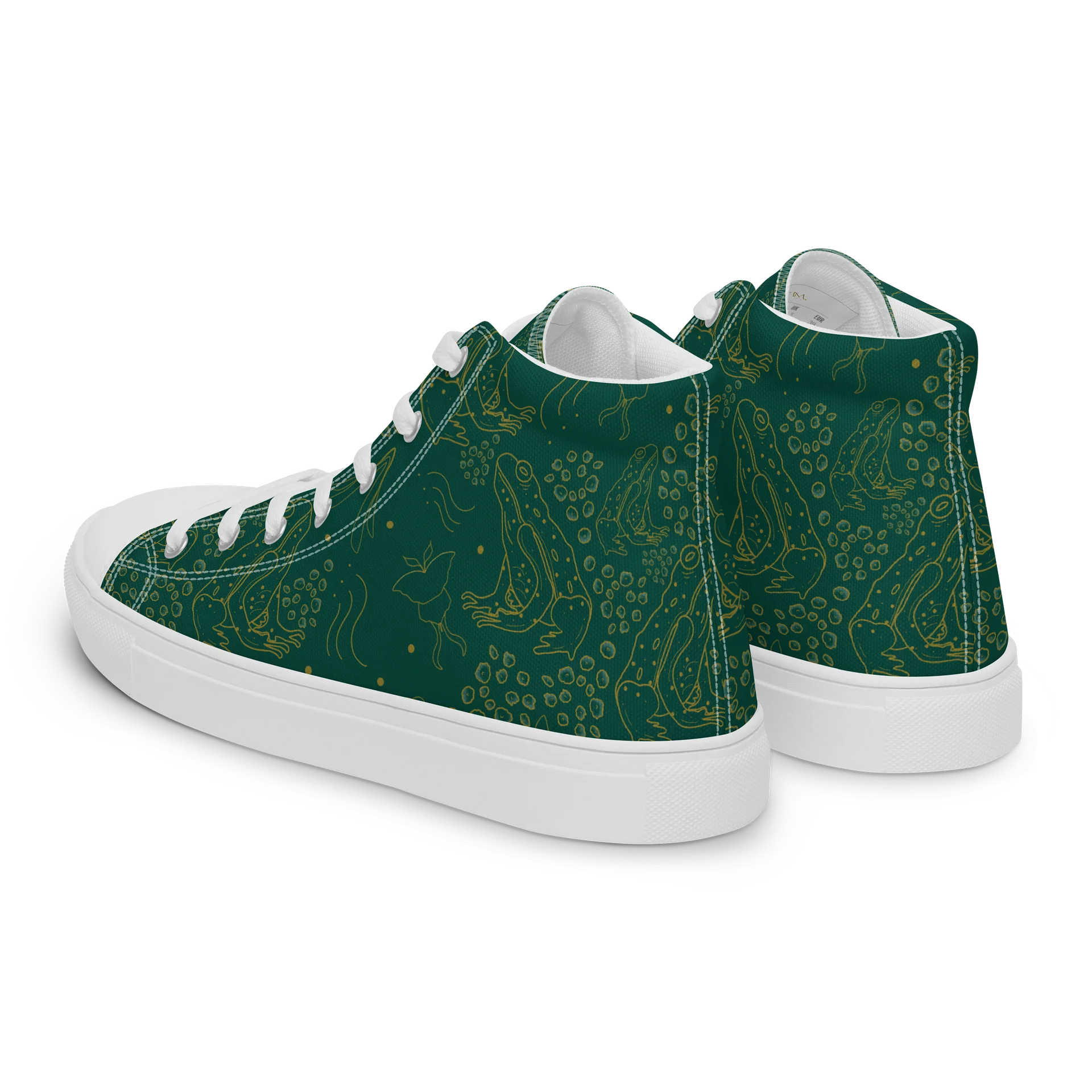 Fables in Gold Women’s High Top Canvas Shoes product image (8)