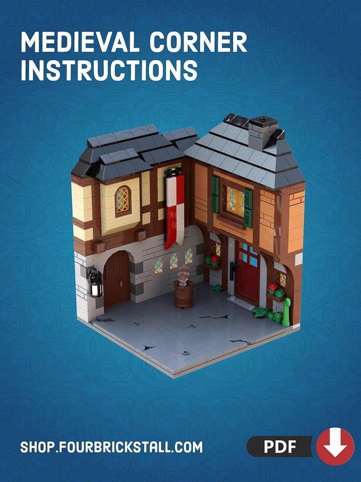 FREE LEGO Building Instructions - Medieval Corner product image (1)