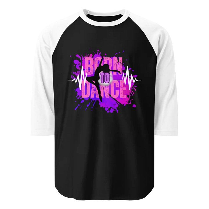 Born to Dance her Silhouette Dynamo Raglan Two Color Tee product image (1)