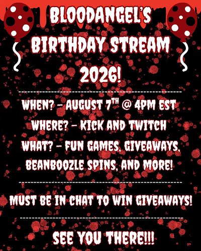 NEXT FRIDAY! I get to stream on my ACTUAL birthday this year! Gonna be a SUPER fun night! See you there! 👀