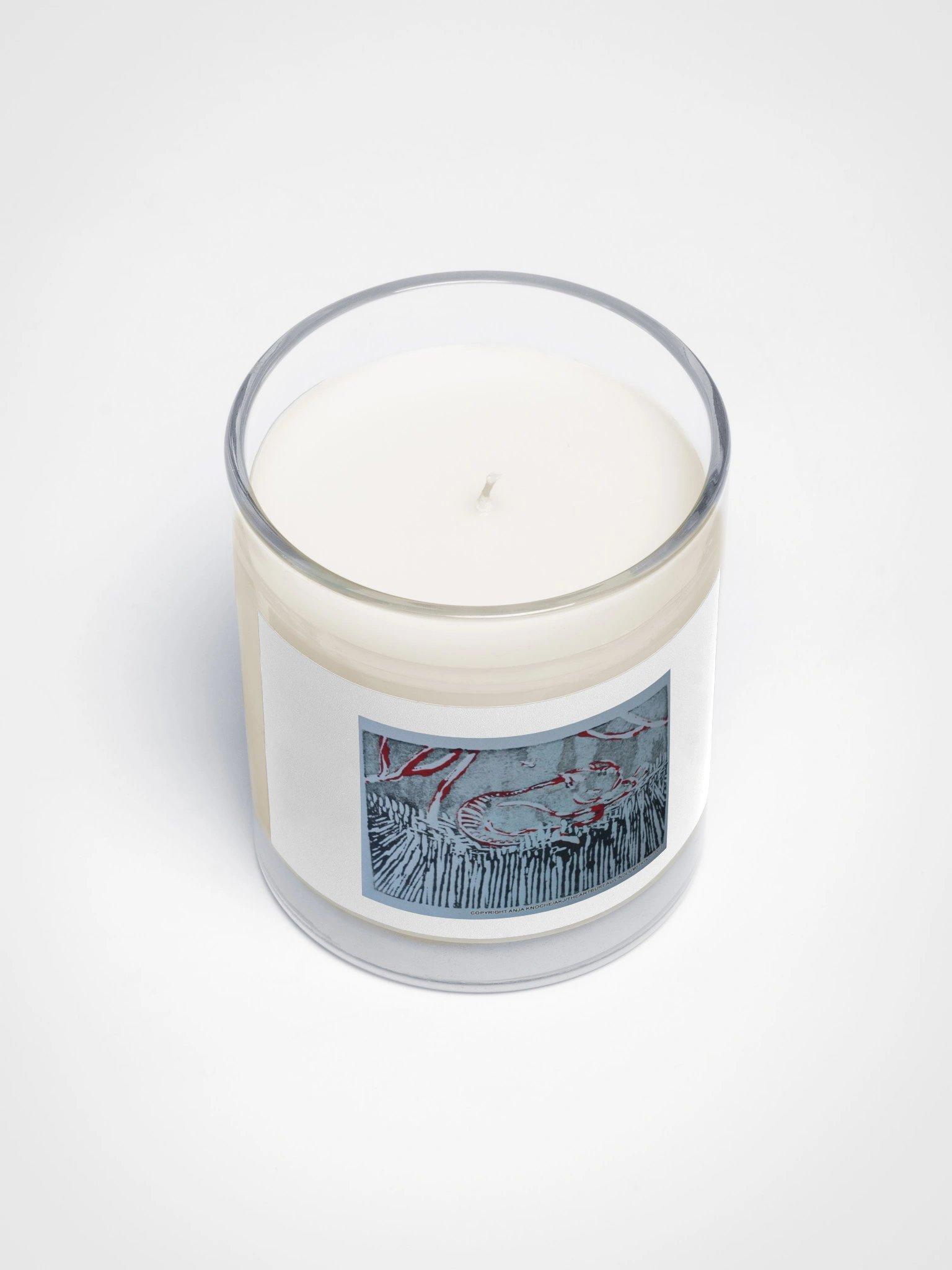 Abstract graphic Art print Soy Wax Candle "the cat is in the garden" product image (3)