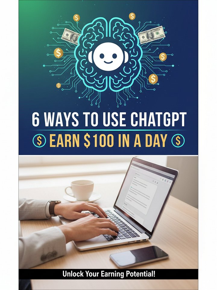 6 Ways to use ChatGPT to earn $100 in a Day product image (1)