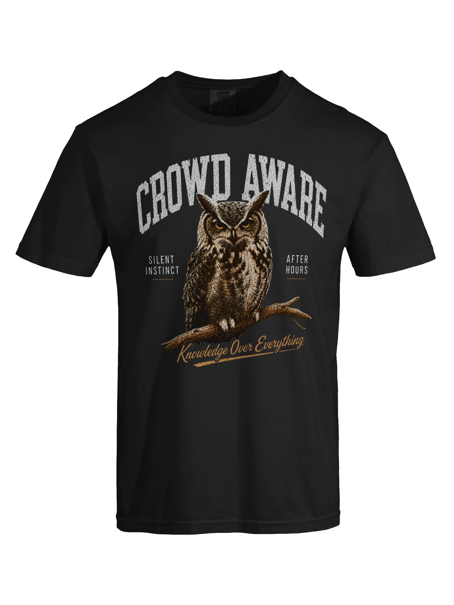 Crowd Aware Owl T-Shirt | Introvert Camping Graphic Tee product image (3)