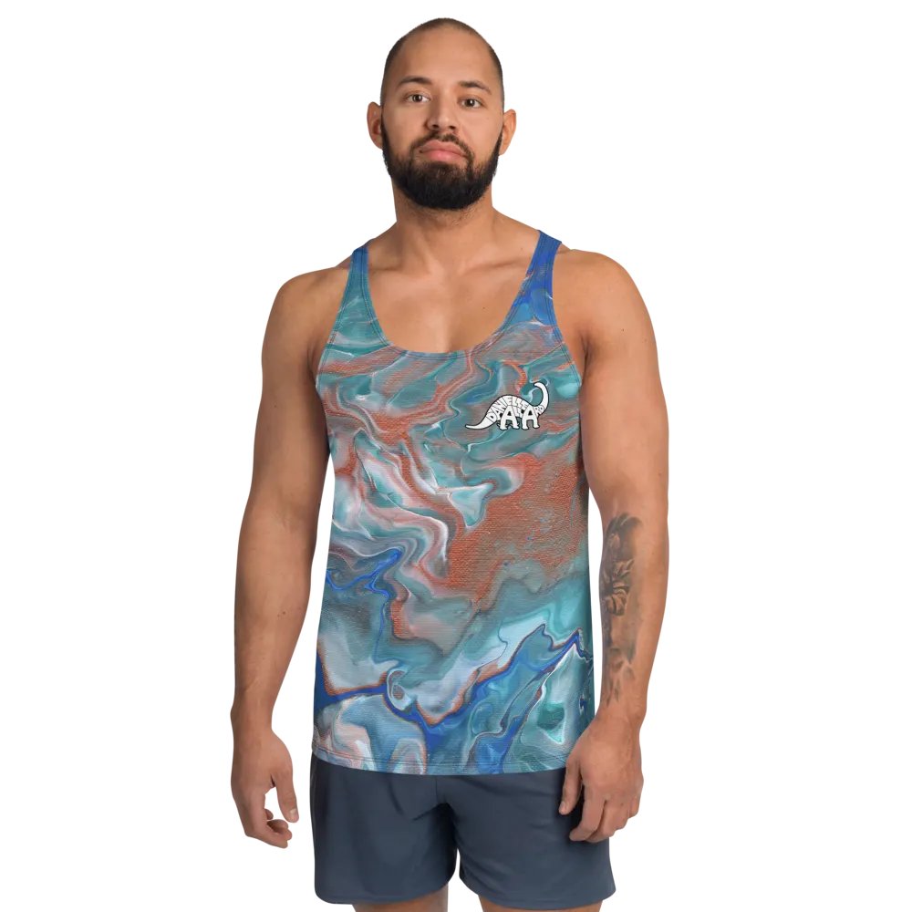 Metallic Orange Fluid Acrylic Tank Top product image (1)