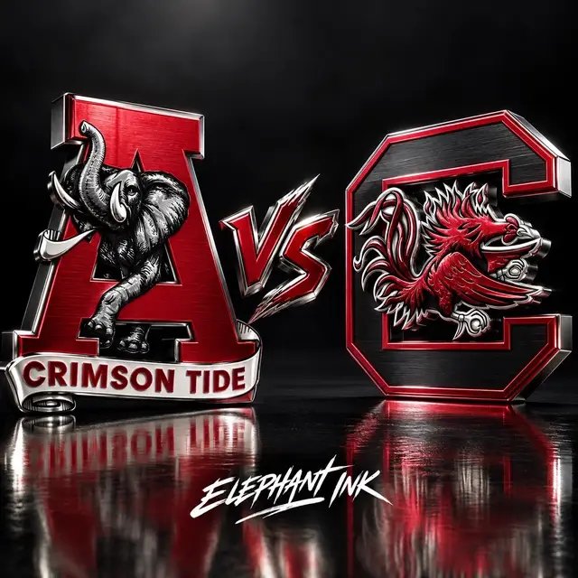 This weeks matchup is the Crimson Tide against the Game Cock’s Saturday at 6pm CST IN Bryant-Denny stadium on ESPN! @JT-Editz @Cousin Maddox 🐘 @Talk’N Bama @JTthebamafan @Roll Tide Nation @DOMO REACTS 🏄🏾‍♂️ @HerbnRodgpodcast 