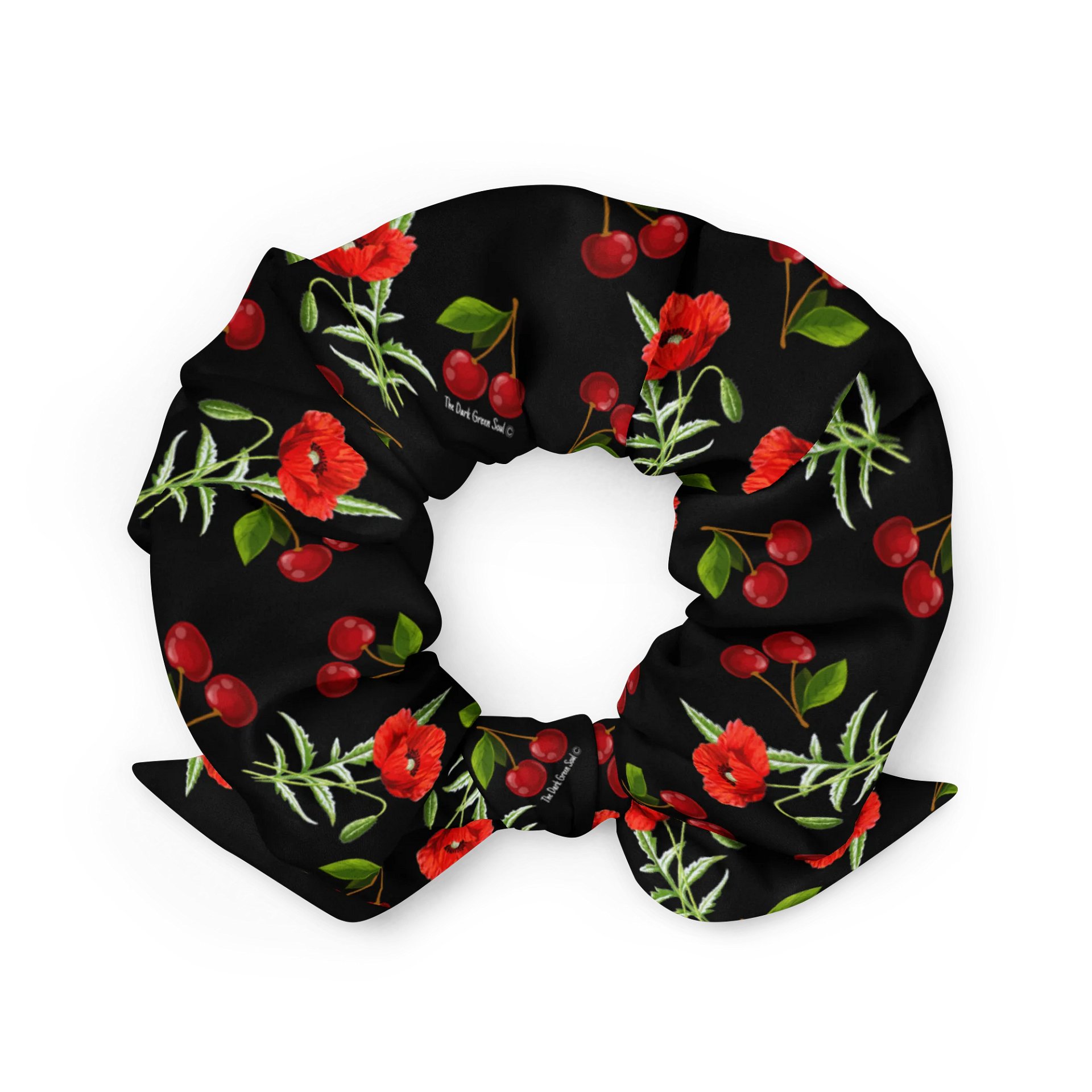 Poppies and Cherries Red and Black - Scrunchie product image (2)