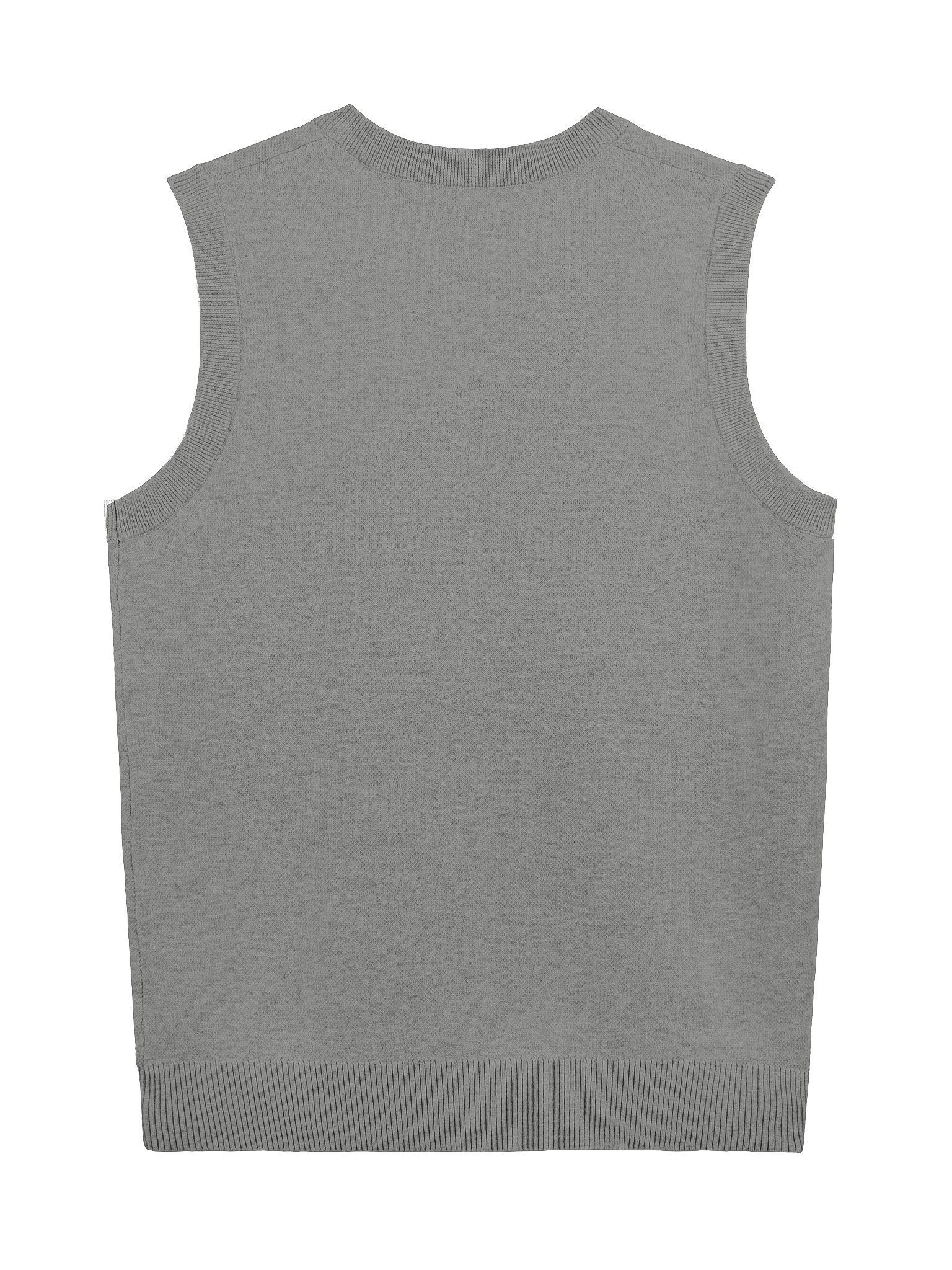 Grey Knitted V-Neck Vest product image (3)