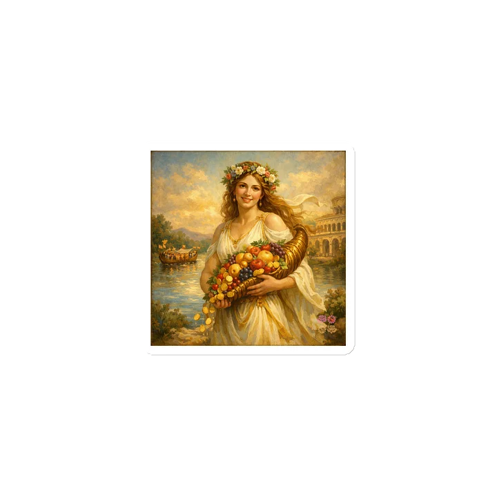 Goddess Fors Fortuna, River and Cornucopia Magnet product image (1)