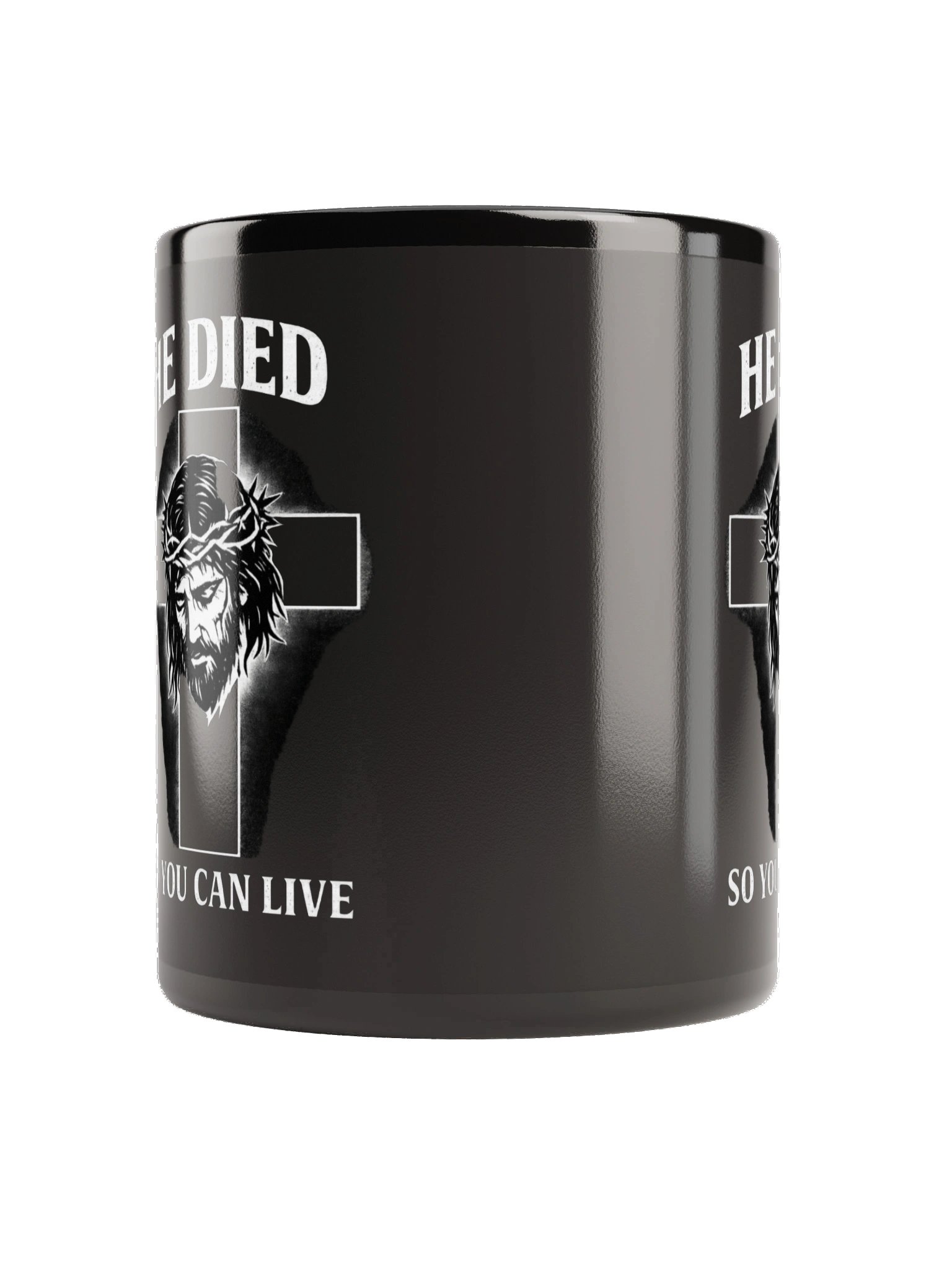 He Died So You Can Live Christian Coffee Mug – Jesus Cross Faith Mug – Inspirational Religious Gift – Kingdom Life Co. product image (3)