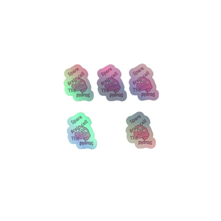 Spare Brain Cell Holographic Sticker Set product image (1)