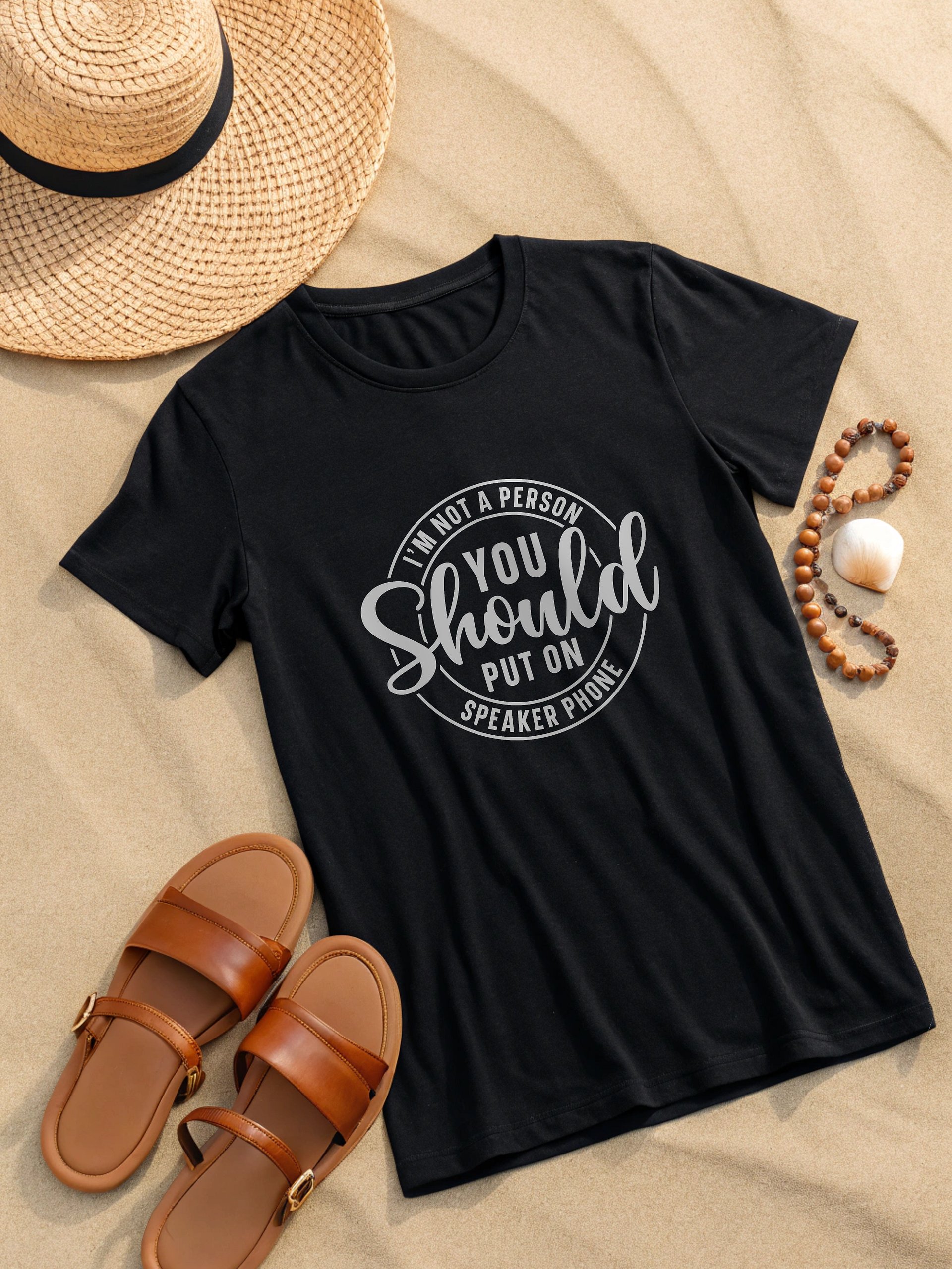 Im Not A Parson You Should Put On Speaker Phone Women's Black T-Shirt product image (2)