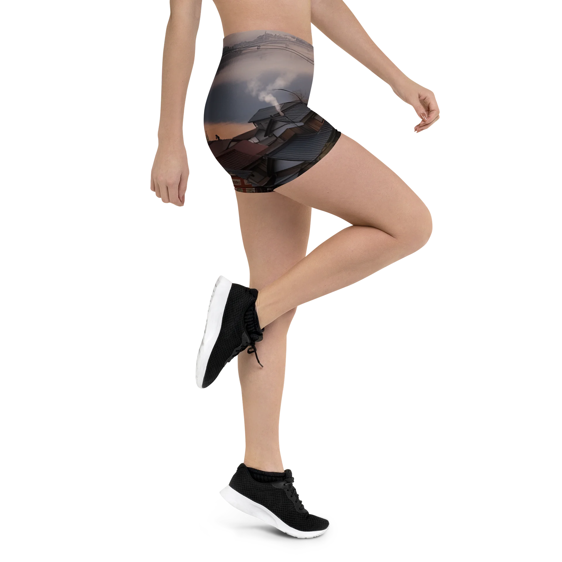 Mount Fuji Graphic Bike Shorts | Stretchy Activewear product image (6)