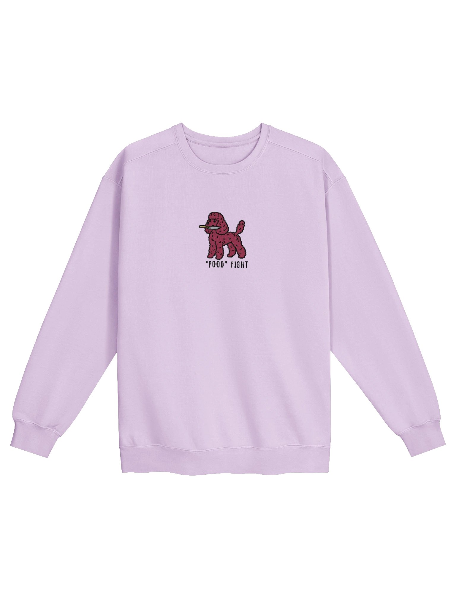 Pood Fight Funny Chibi-Style Embroidered Premium Sweatshirt for Poodle(Chocolate) Owners product image (33)