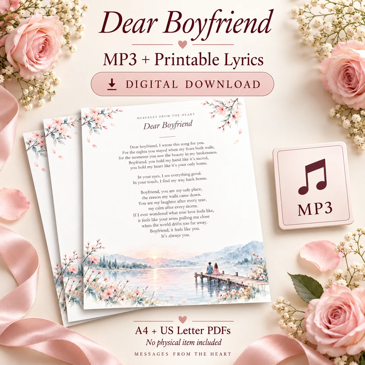 Dear Boyfriend — MP3 + Printable Lyrics product image (1)