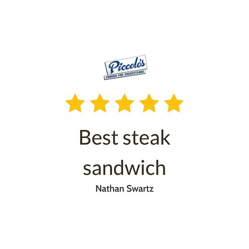 That “best steak sandwich” review made our day, Hoboken. At Piccolos, we keep it simple and loud with flavor: a real cheesest...
