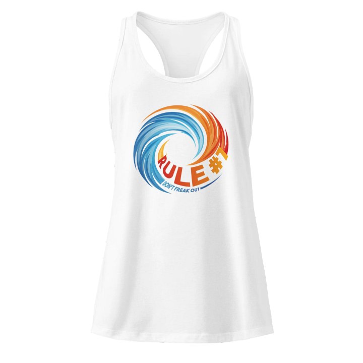Rule # 7 Racerback Tank Orange and Blue product image (17)