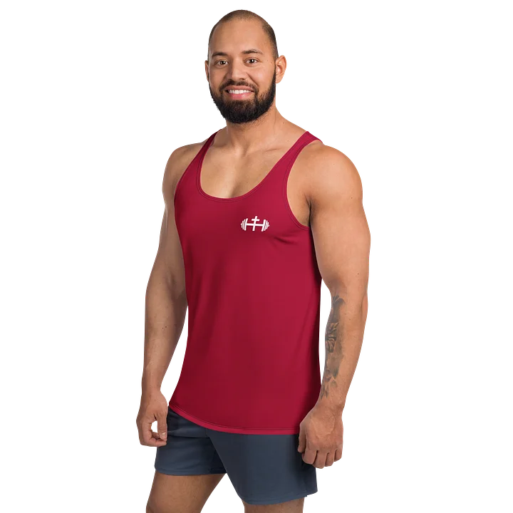 His House Mens Performance Tank - Red product image (2)