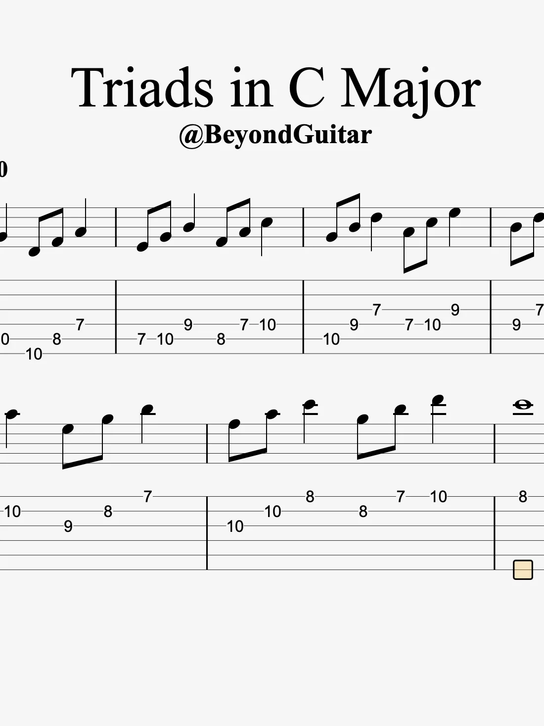 C Major: Scale, Triads, & Chord Scale product image (1)