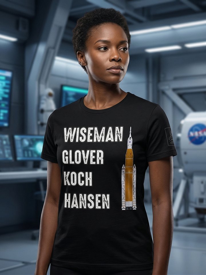 Artemis 2 Crew Names T-Shirt | NASA Moon Mission 2026 SLS Rocket Tee product image (1)