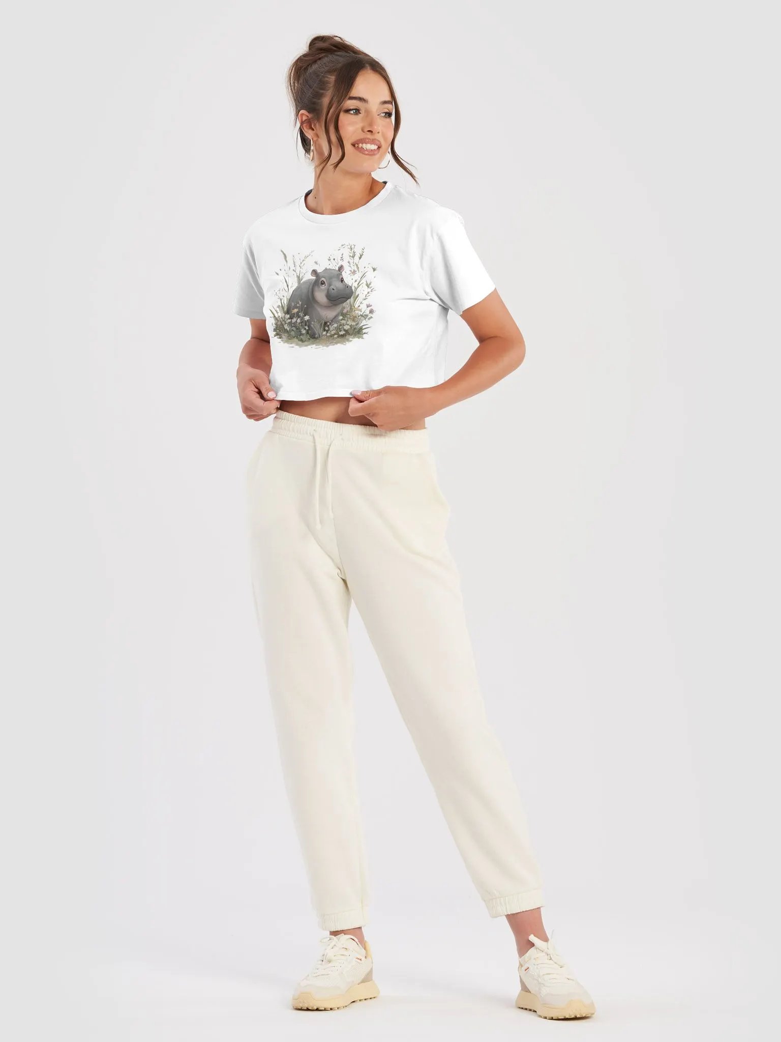 Cute Hippo Crop Top product image (5)