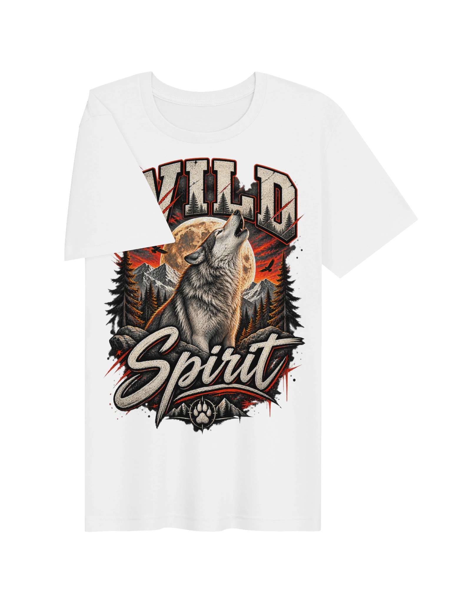 Wild Spirit - Wolf Howling Moon Wilderness Graphic T-Shirt product image (19)