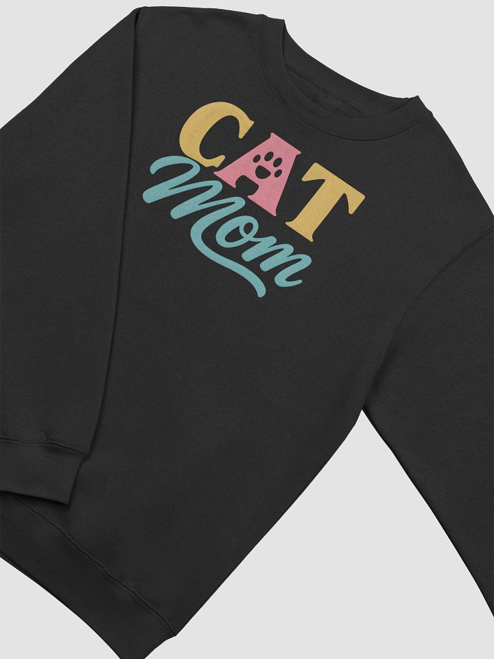 Cat Mom Sweatshirt | Cozy Paw Print Design for Cat Lovers product image (2)
