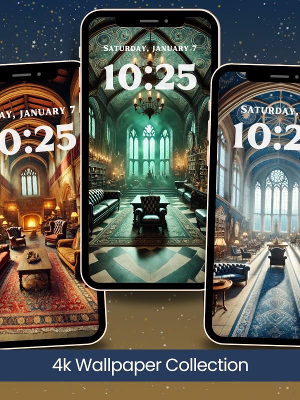 Magical Houses Common Rooms Phone Wallpaper 4K Quality Bundle for Android and IOS product image (2)