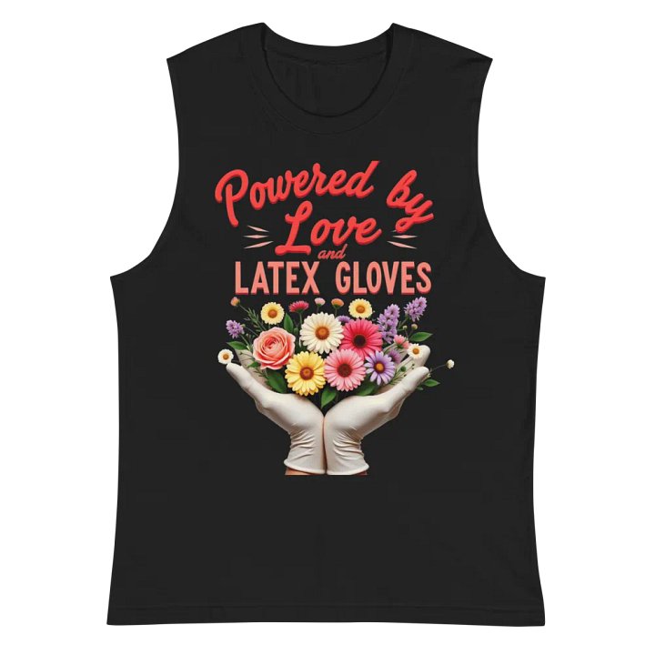 Latex gloves powered Muscle Tank product image (3)