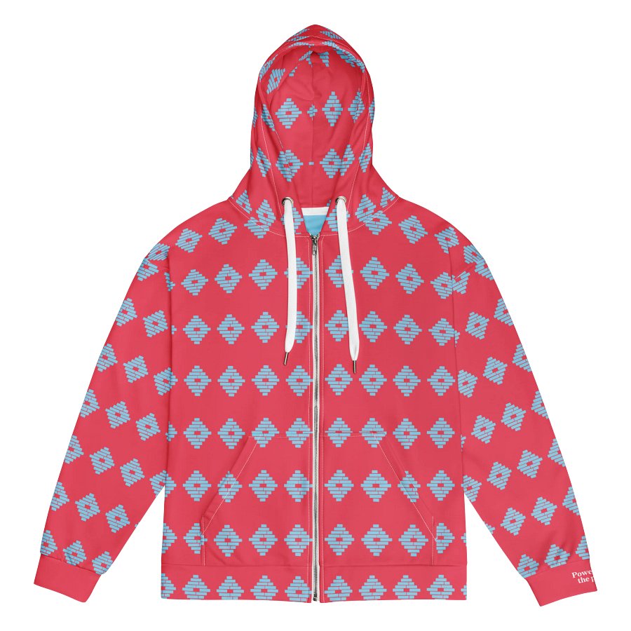 Powered by the People Zip Hoodie (Red/Blue) Image 3