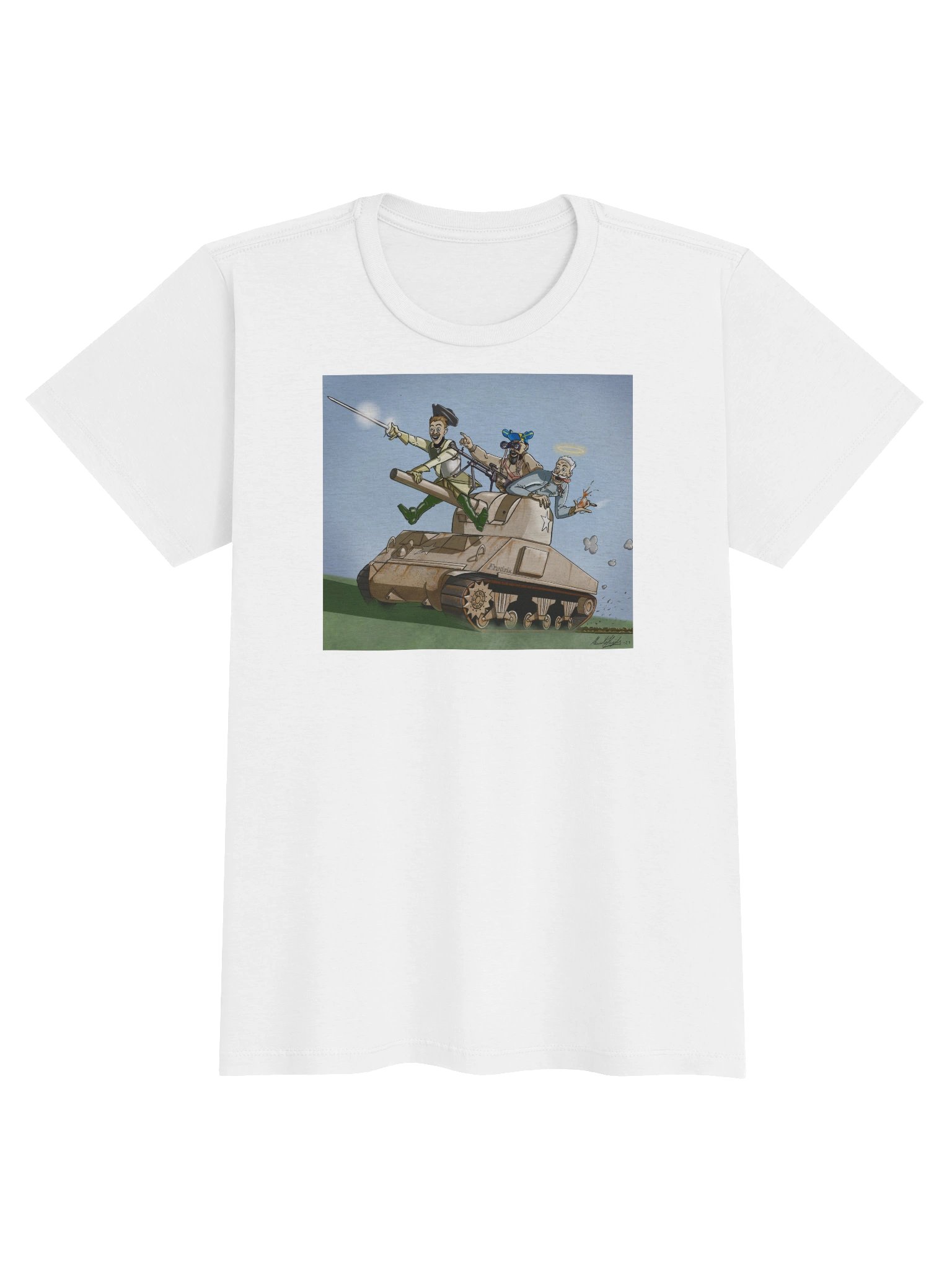 Sankt Conrads lärjungar (Dam T-shirt med bakgrund) product image (3)