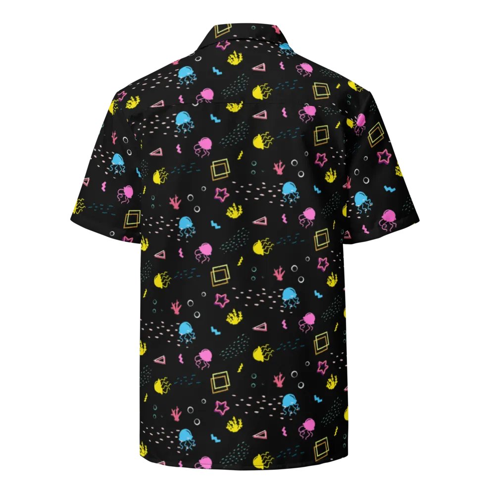 Shifty Seas dark pattern button down shirt product image (3)