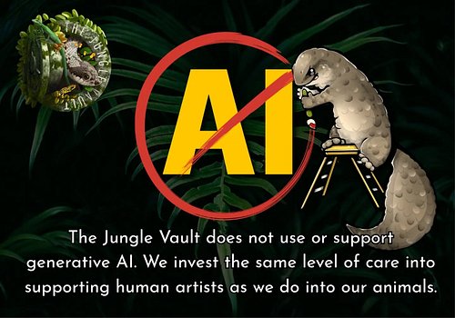 ​ZERO AI. Not now. Not ever.

​At The Jungle Vault, we hold our brand to the same standard as our animals, without shortcuts....
