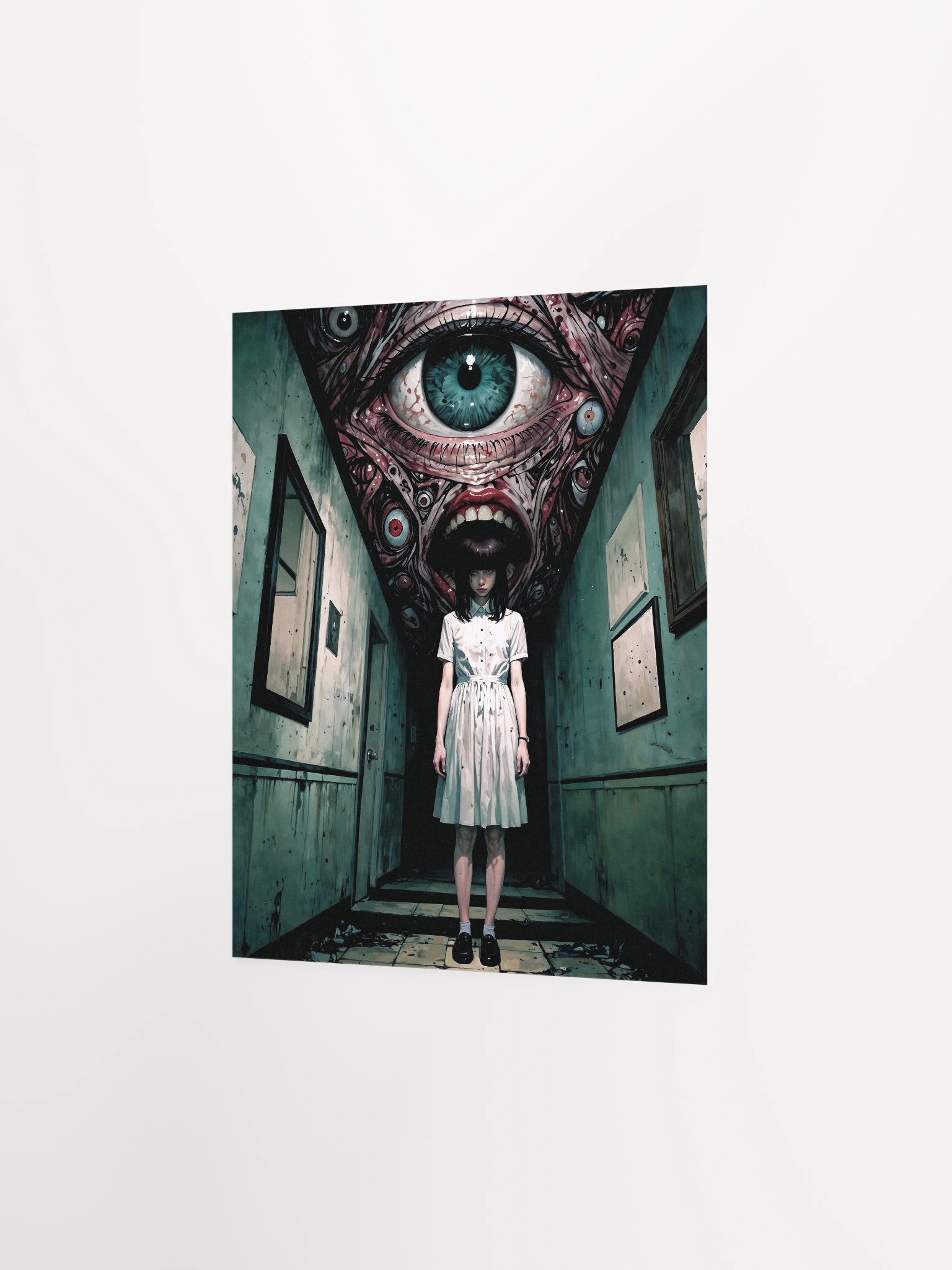 Surreal Nightmare Corridor Matte Poster product image (13)