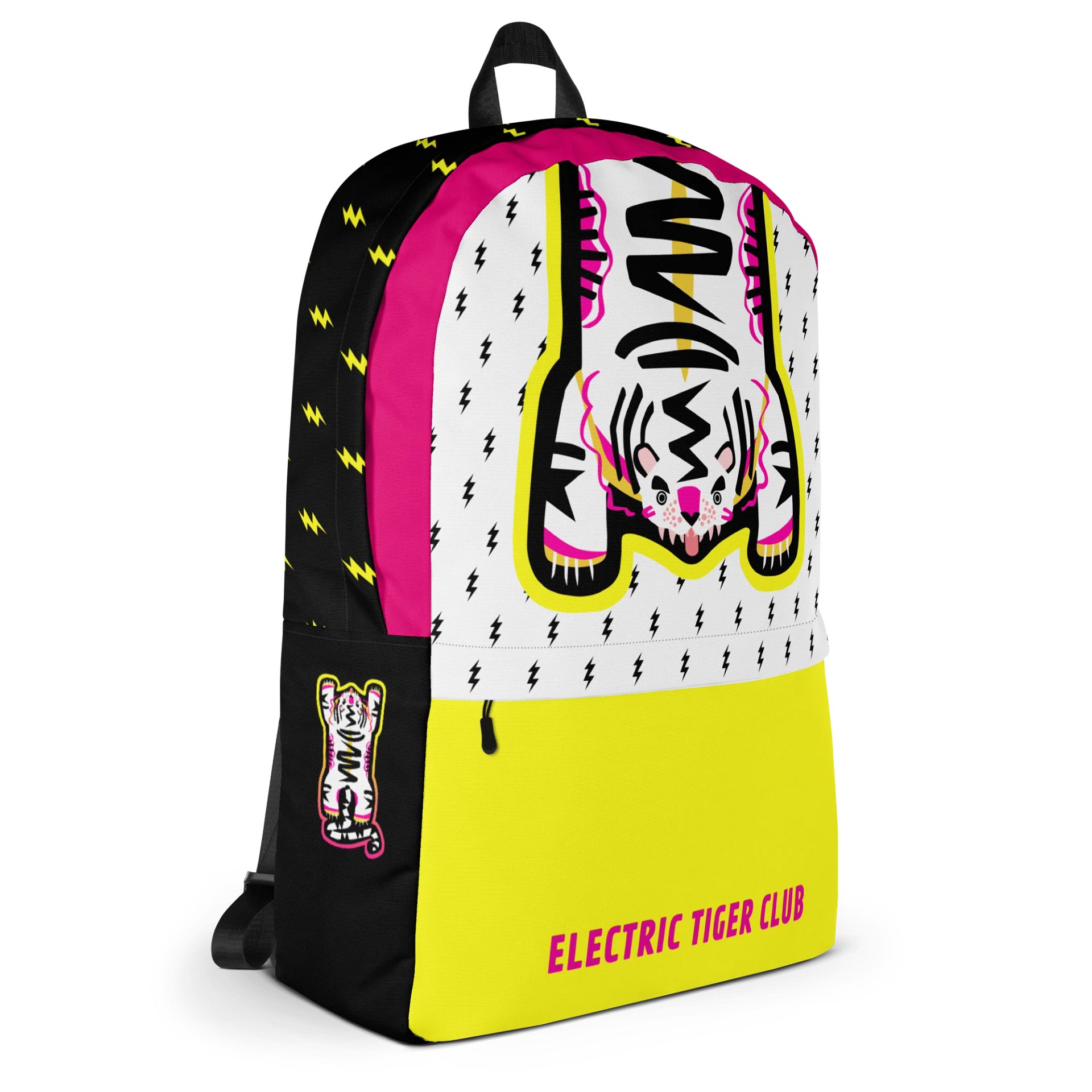 Yellow & Pink Tiger Backpack product image (4)