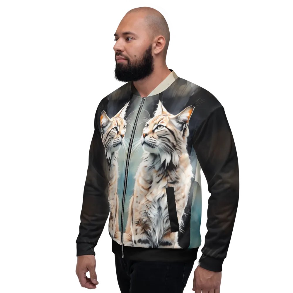All-Over Print Bomber Jacket by Sublicolor 144/Lynx Big Cat product image (3)