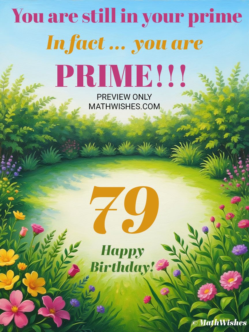 79th Birthday Card - Prime Birthday product image (1)