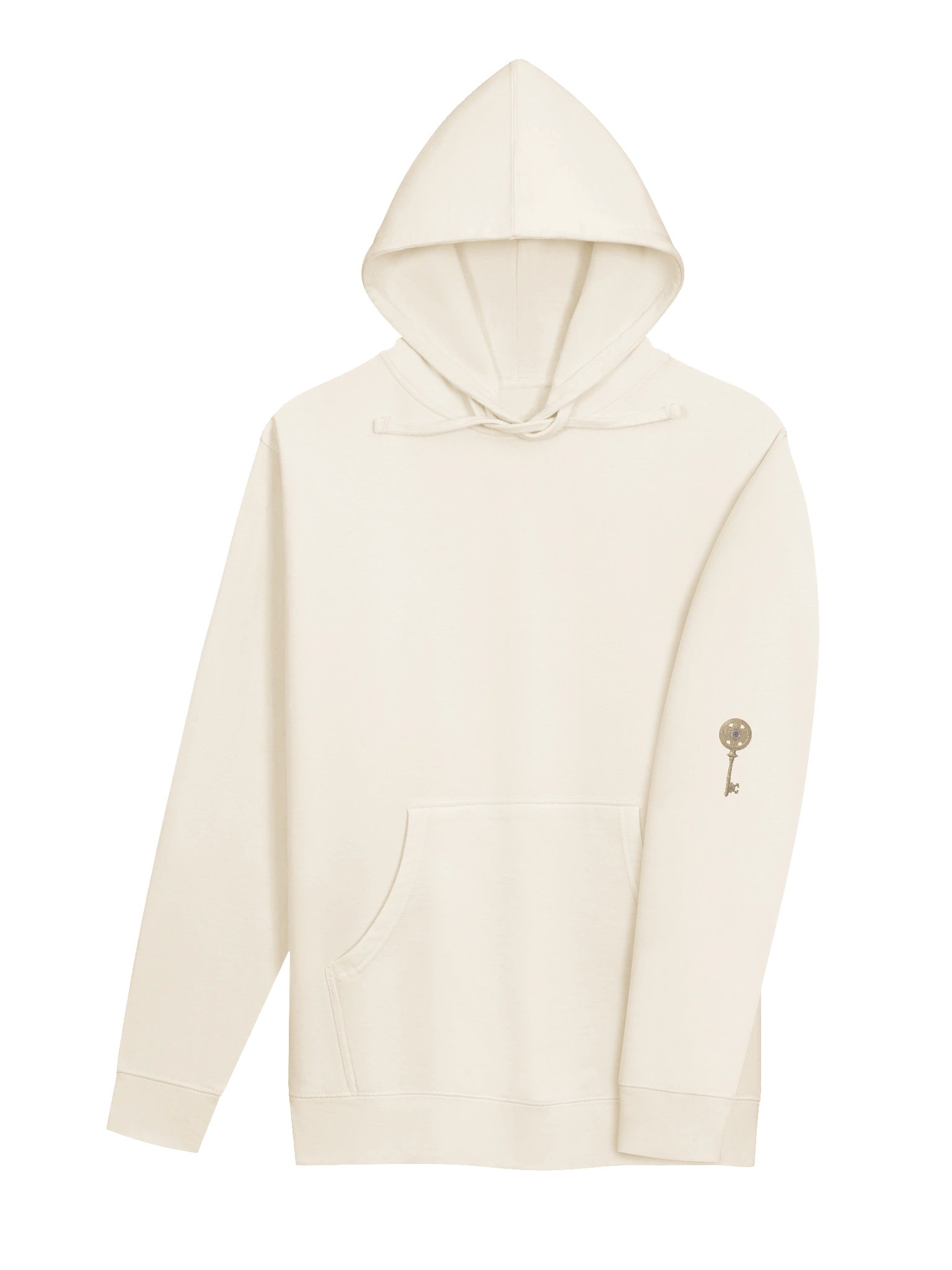 The Gatekeeper’s Key – Bone Reverse Edition (Back + Left Sleeve Print) | Unisex Midweight Hoodie product image (4)