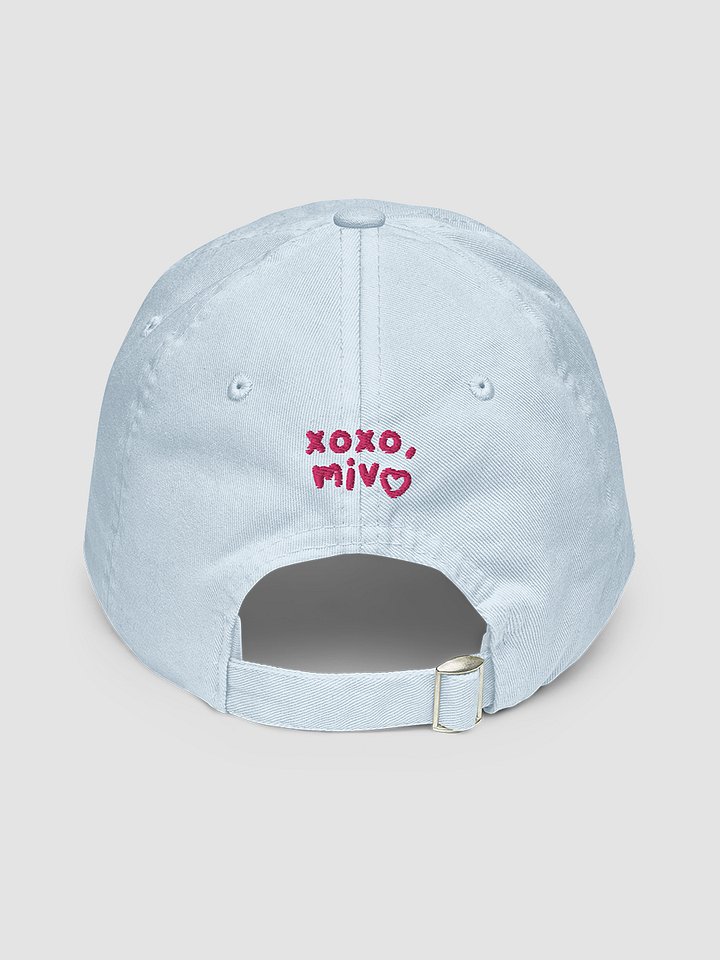 embroidered heart dad hat (pastel blue) product image (2)