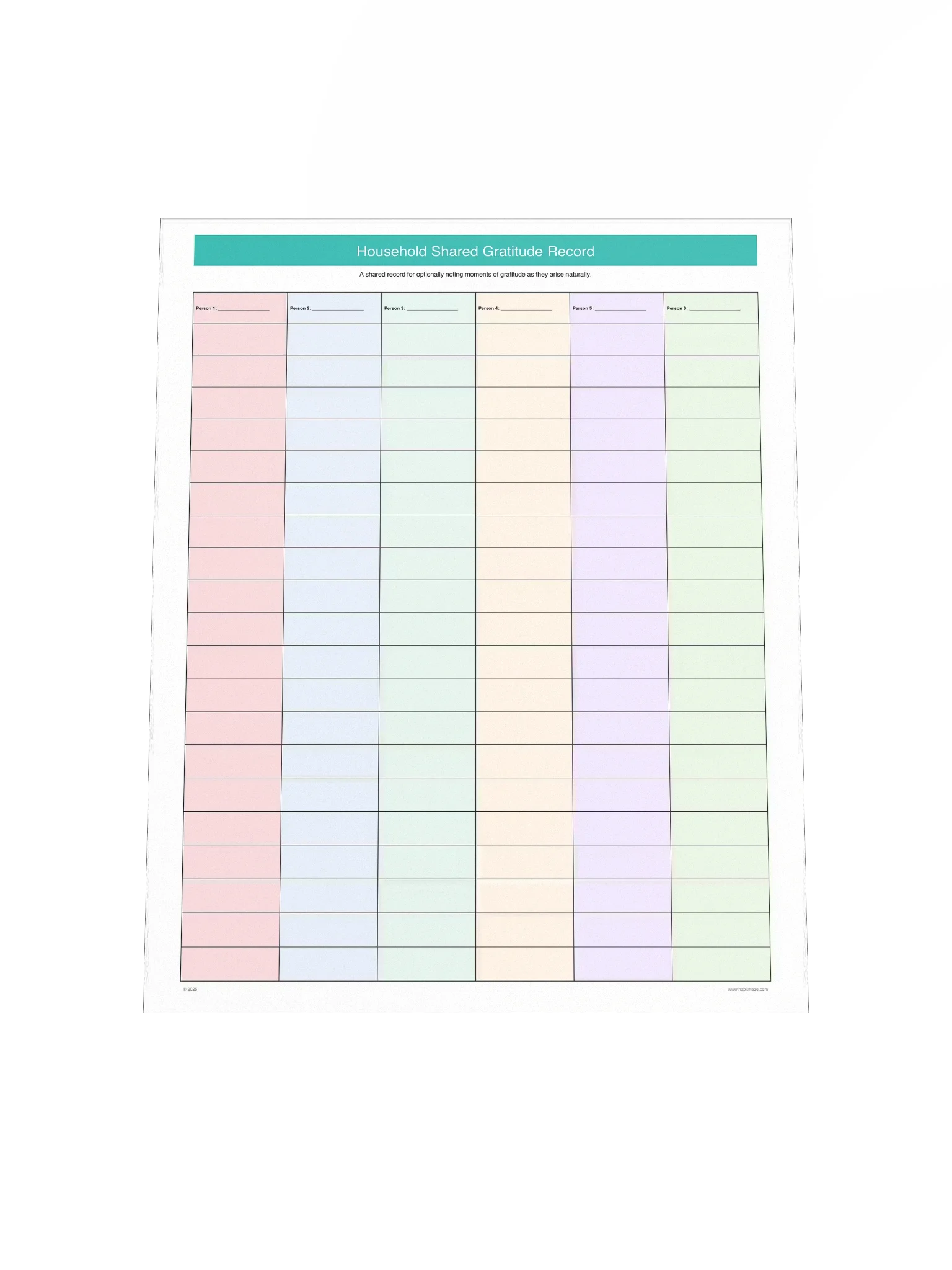 Household Shared Gratitude Record product image (5)