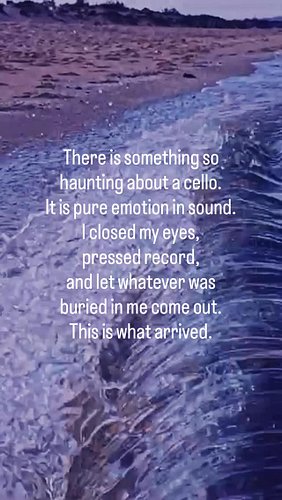 The track was all mechanics at first.
Clockwork. Pulse. Machine.

Then I added the cello.

I didn’t write anything. I just pl...