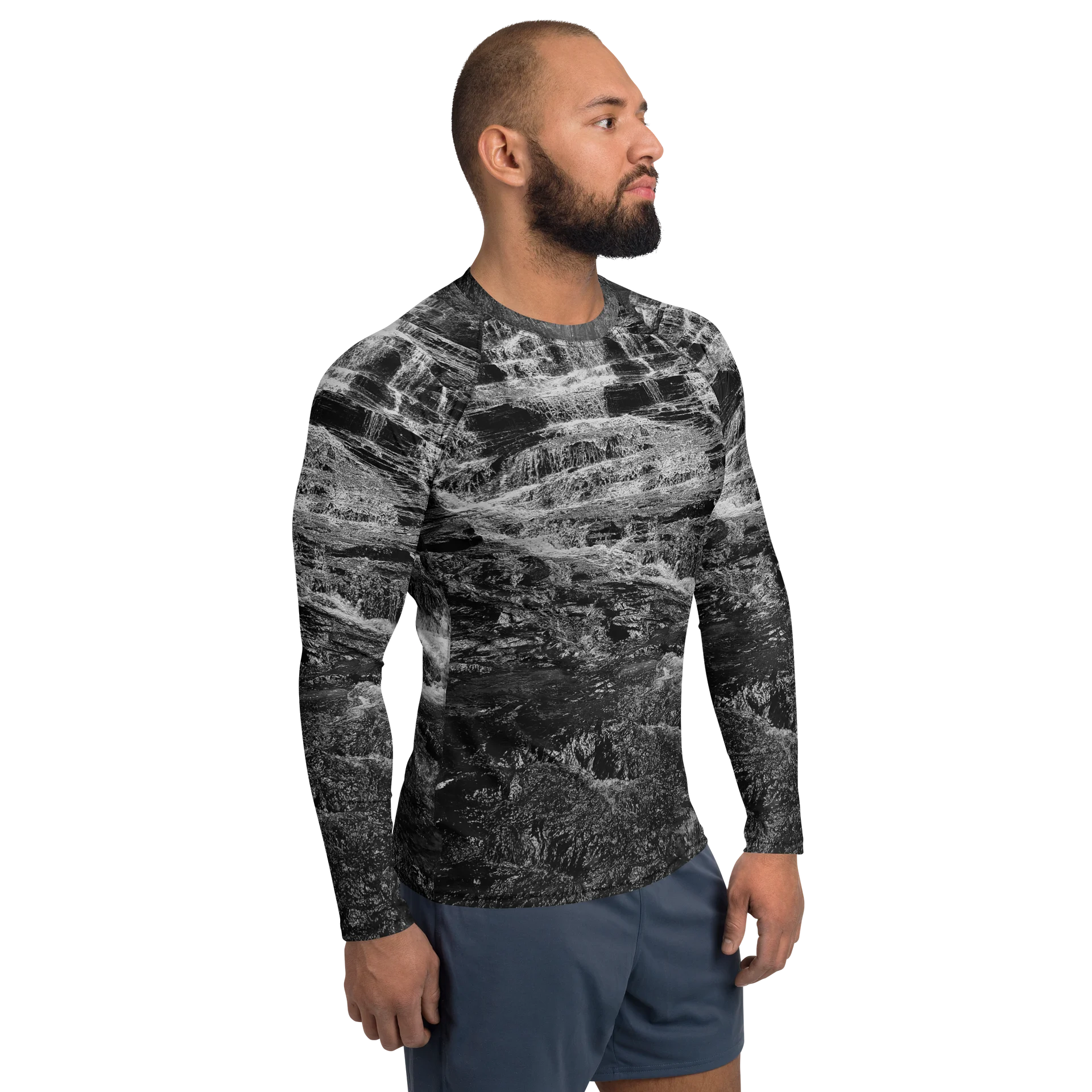 Cascades In Black Rash Guard product image (4)
