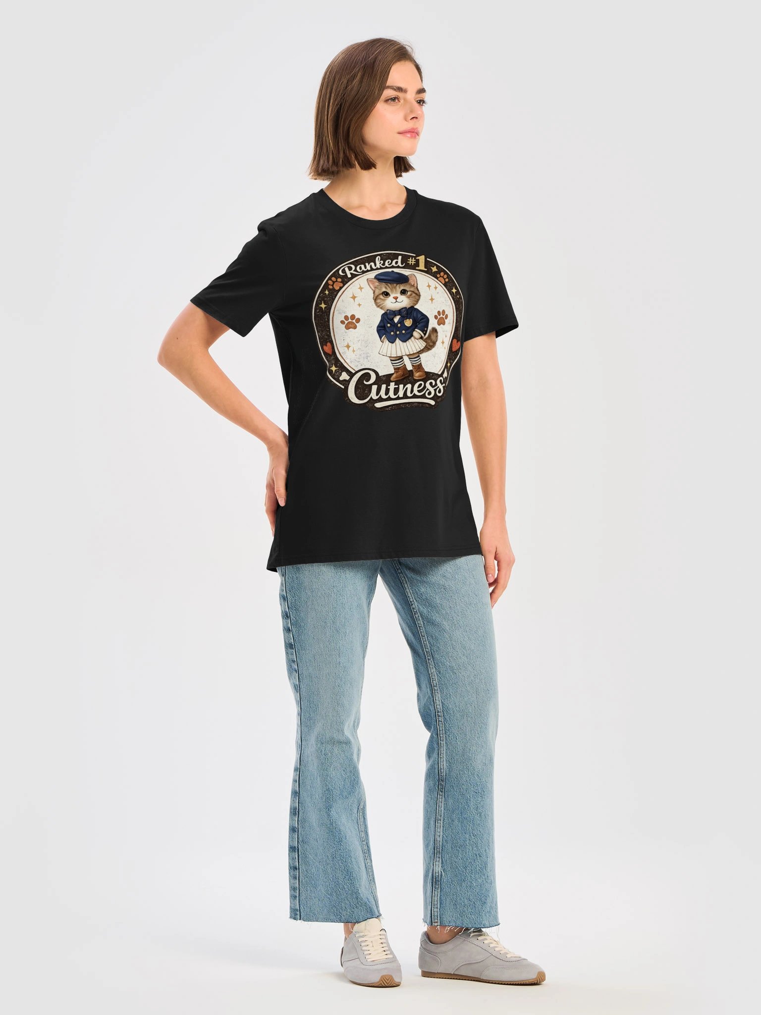 Adorable Kitten Vintage Cat Lover T-Shirt product image (41)