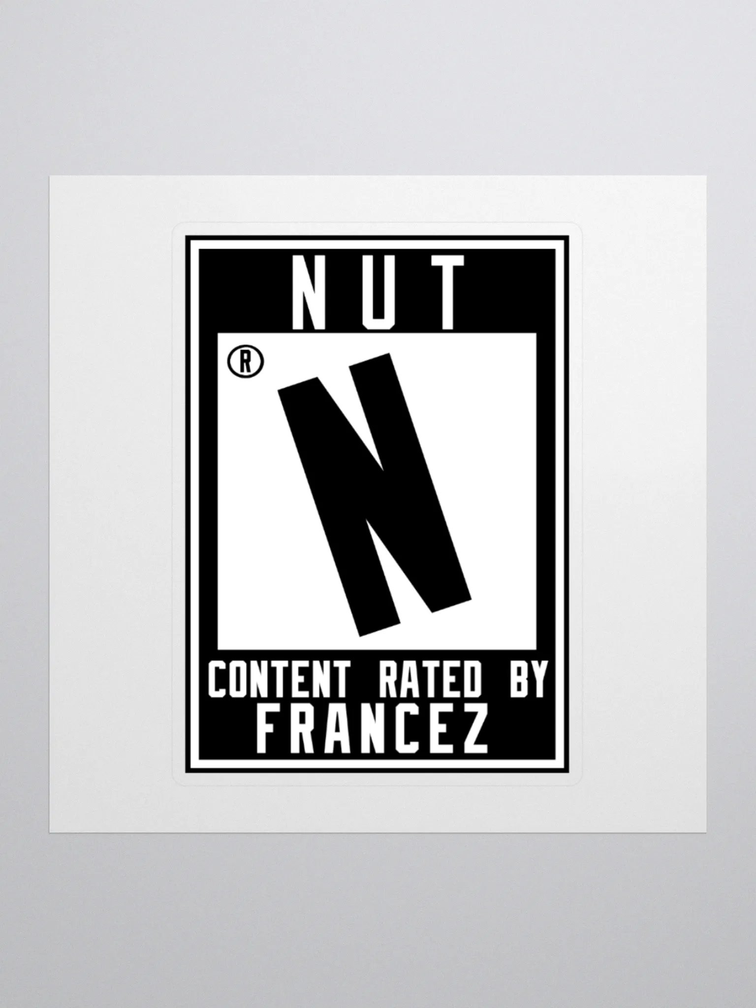 Rated N For Nut Sticker product image (1)